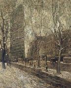 Ernest Lawson The Flatiron Building oil painting